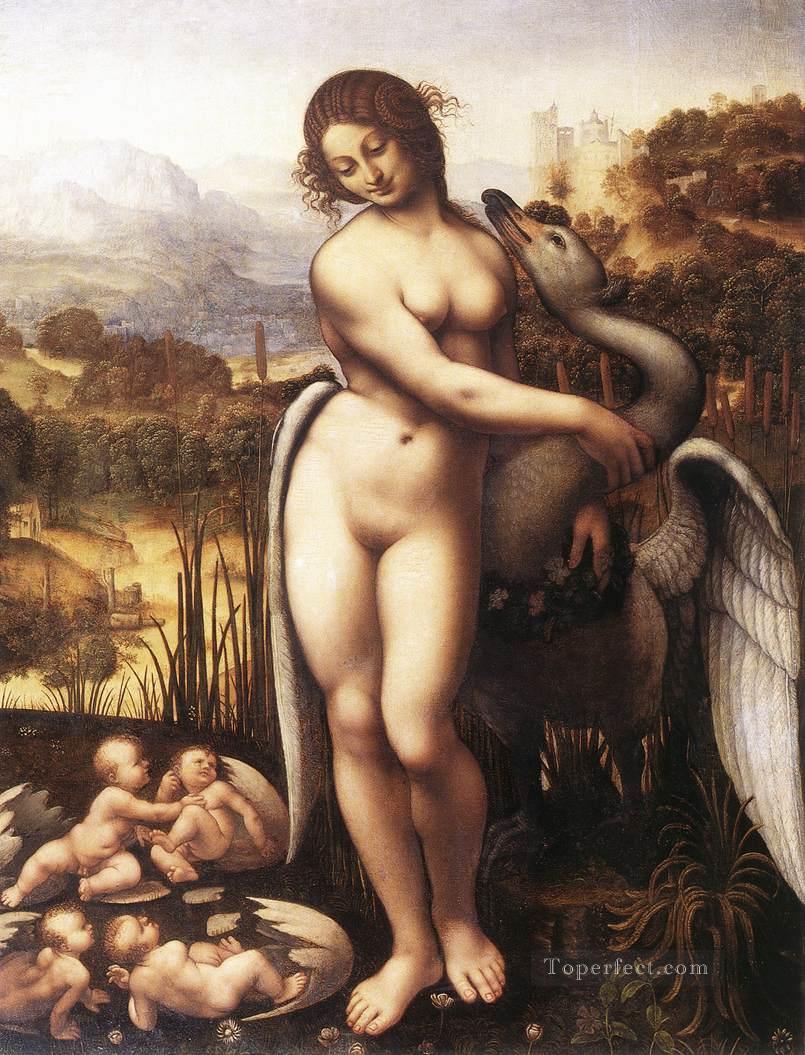 Leda and the Swan 1505 Leonardo da Vinci Oil Paintings